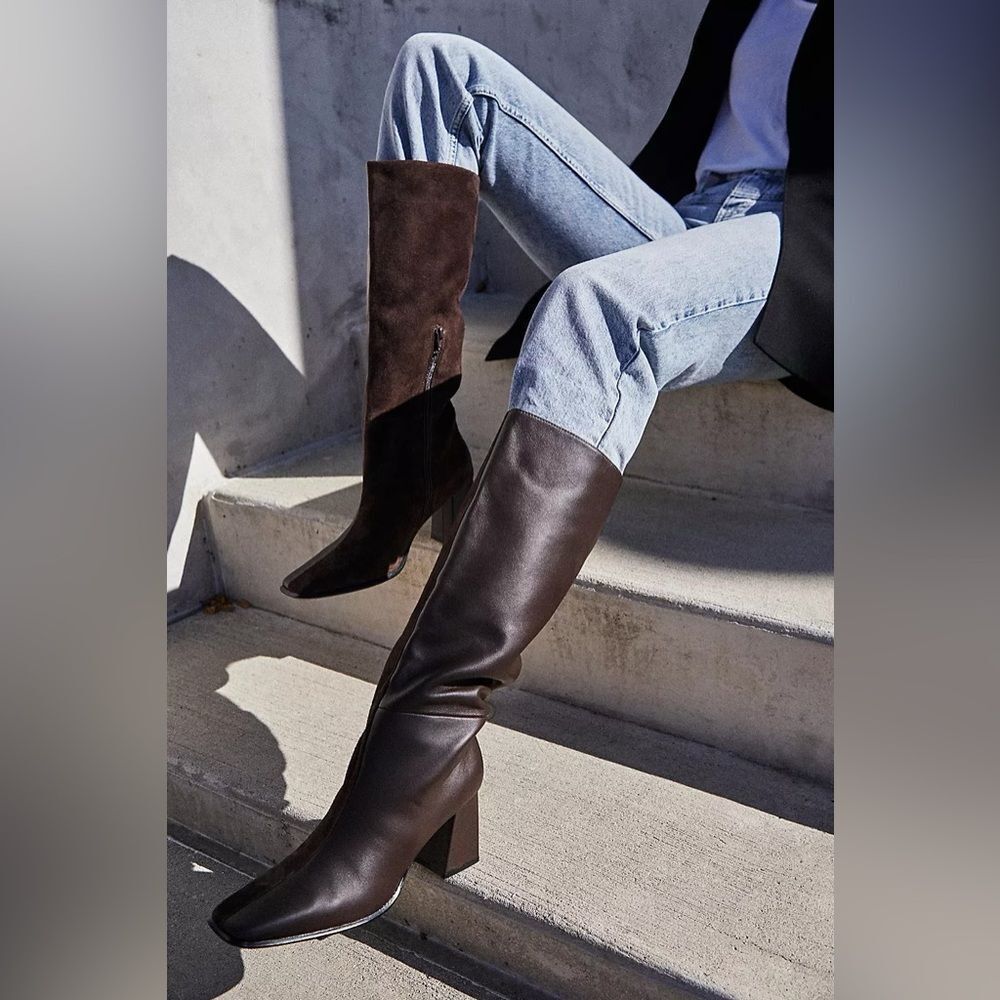 Free People BLACK Heeled Boots